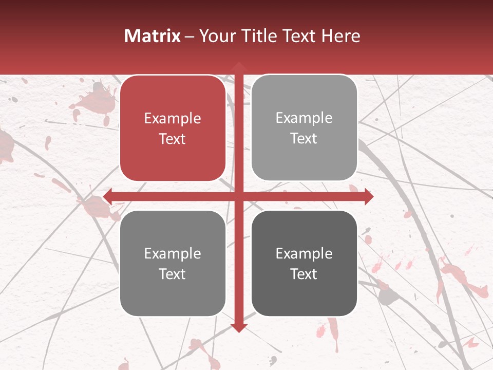 A White Wall With Red Paint Splattered On It PowerPoint Template