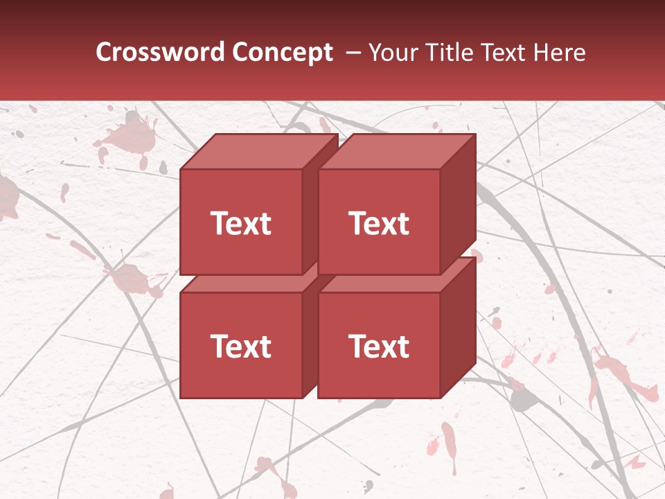 A White Wall With Red Paint Splattered On It PowerPoint Template