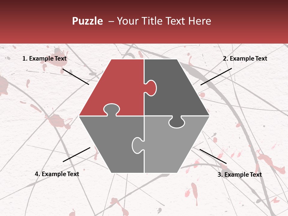 A White Wall With Red Paint Splattered On It PowerPoint Template