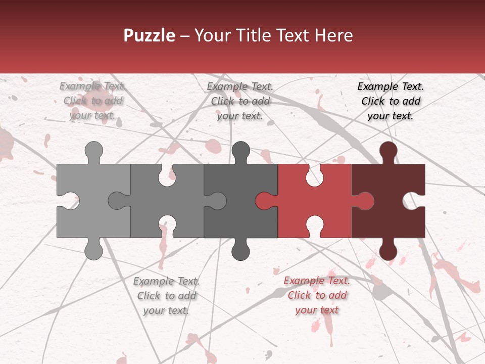 A White Wall With Red Paint Splattered On It PowerPoint Template