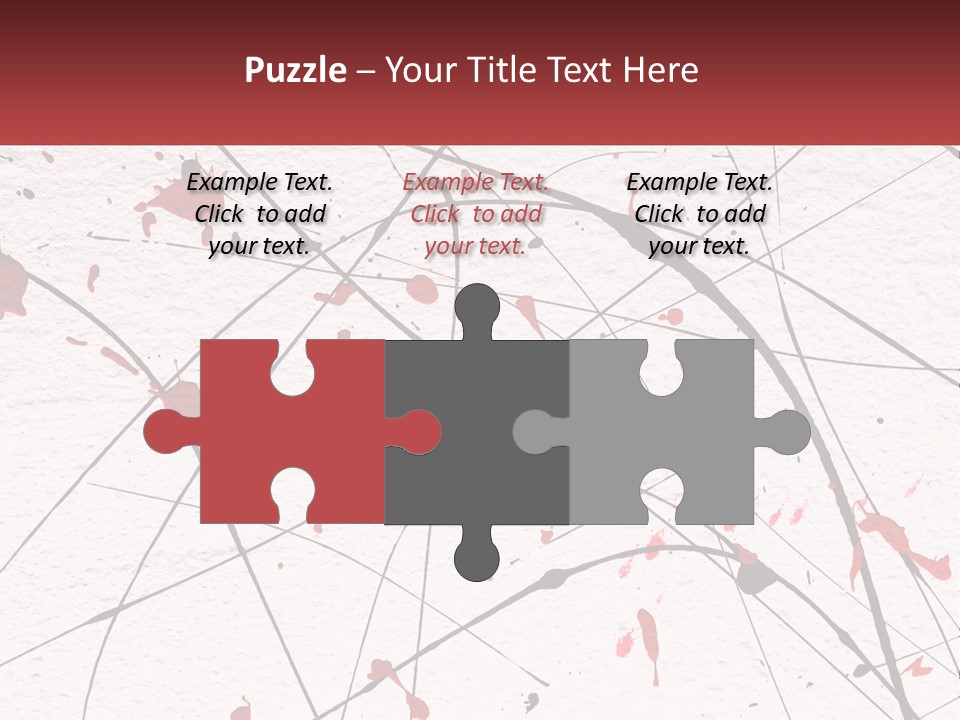 A White Wall With Red Paint Splattered On It PowerPoint Template