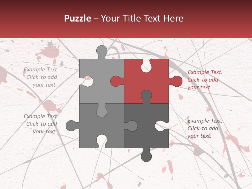 A White Wall With Red Paint Splattered On It PowerPoint Template
