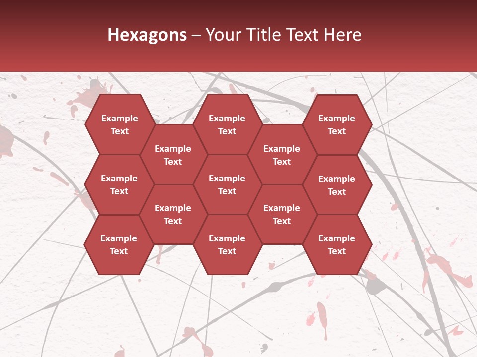 A White Wall With Red Paint Splattered On It PowerPoint Template