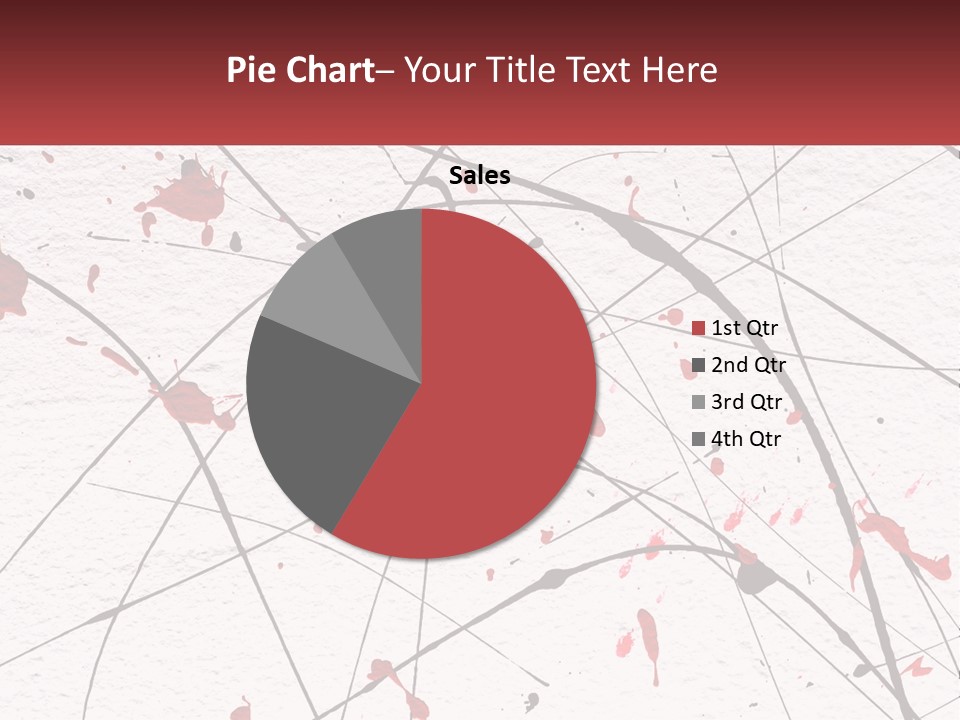 A White Wall With Red Paint Splattered On It PowerPoint Template