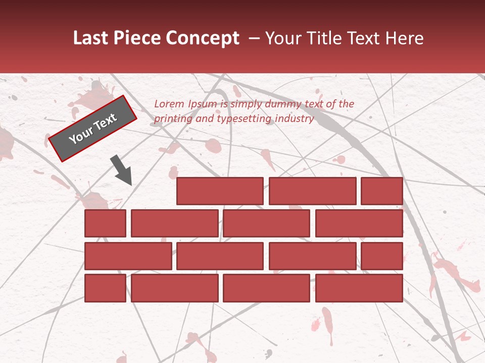 A White Wall With Red Paint Splattered On It PowerPoint Template