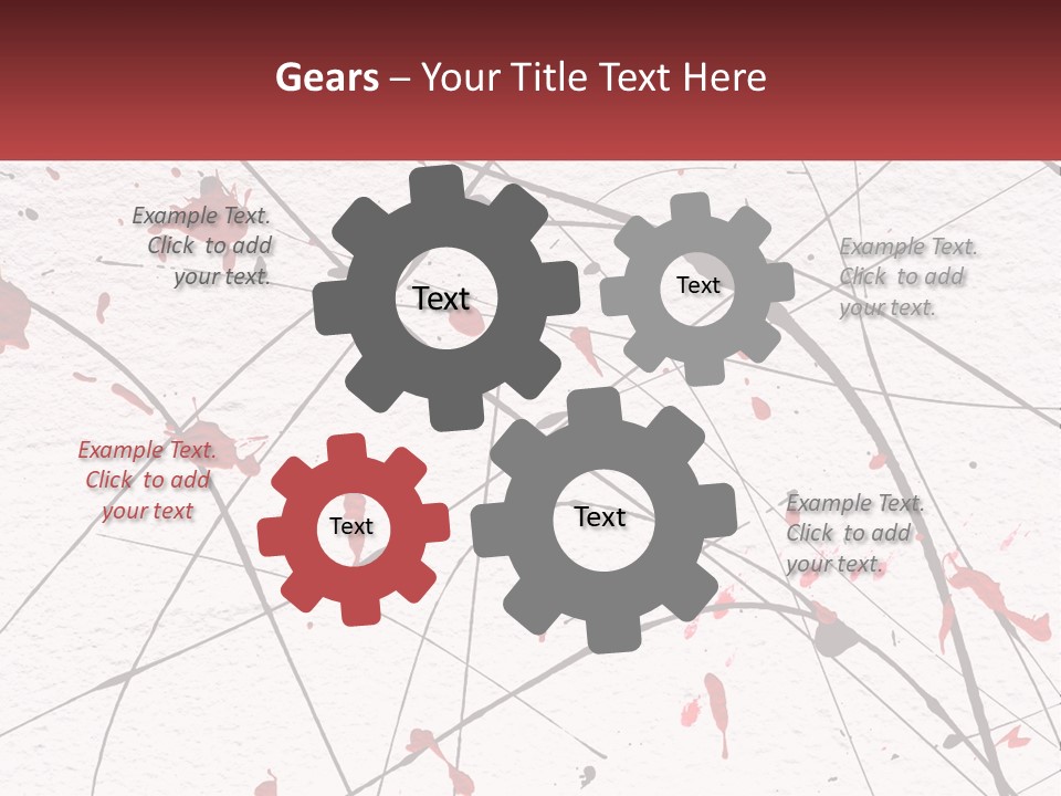 A White Wall With Red Paint Splattered On It PowerPoint Template