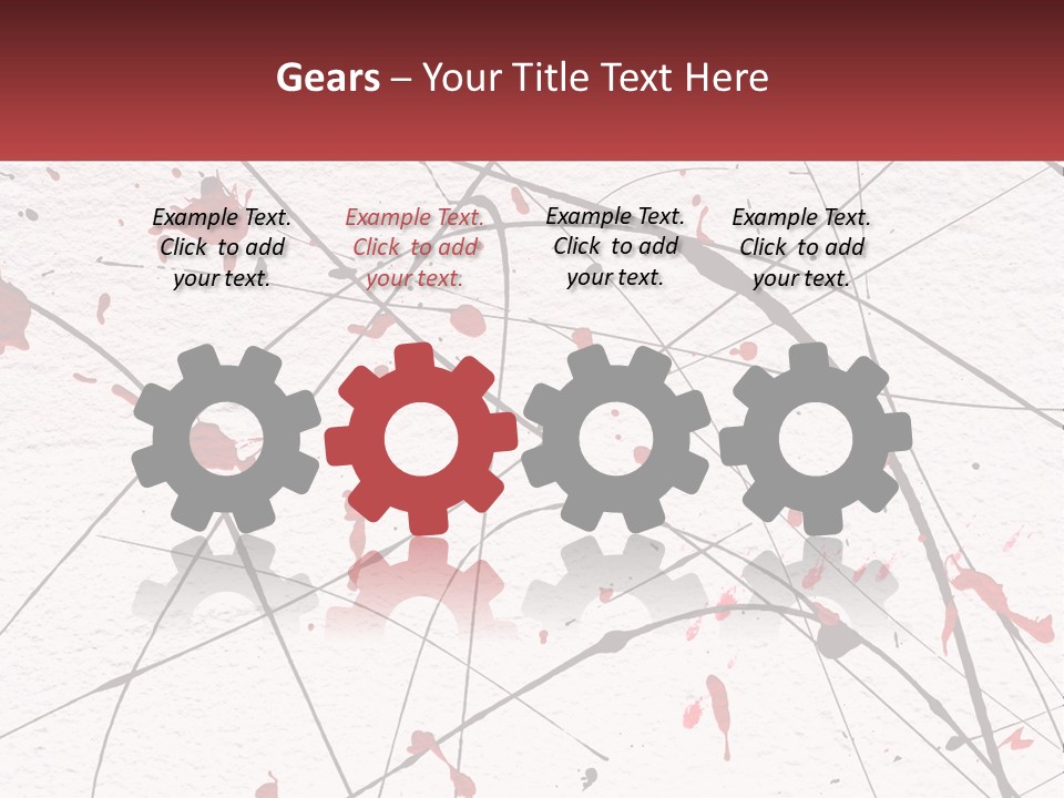 A White Wall With Red Paint Splattered On It PowerPoint Template