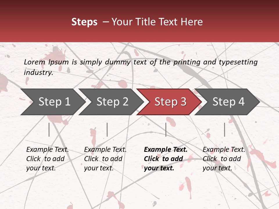 A White Wall With Red Paint Splattered On It PowerPoint Template