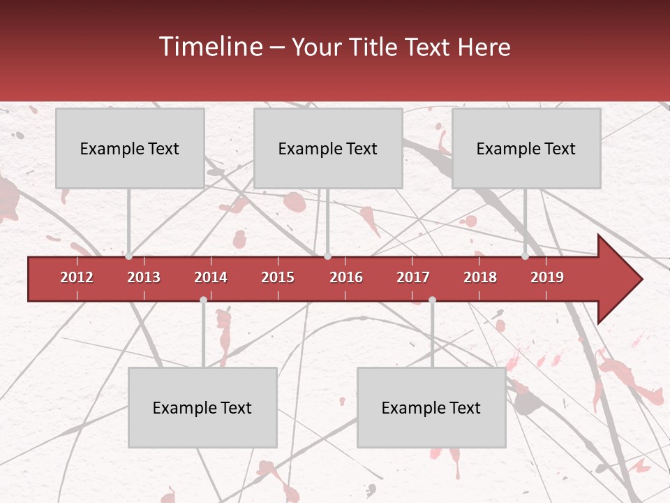 A White Wall With Red Paint Splattered On It PowerPoint Template