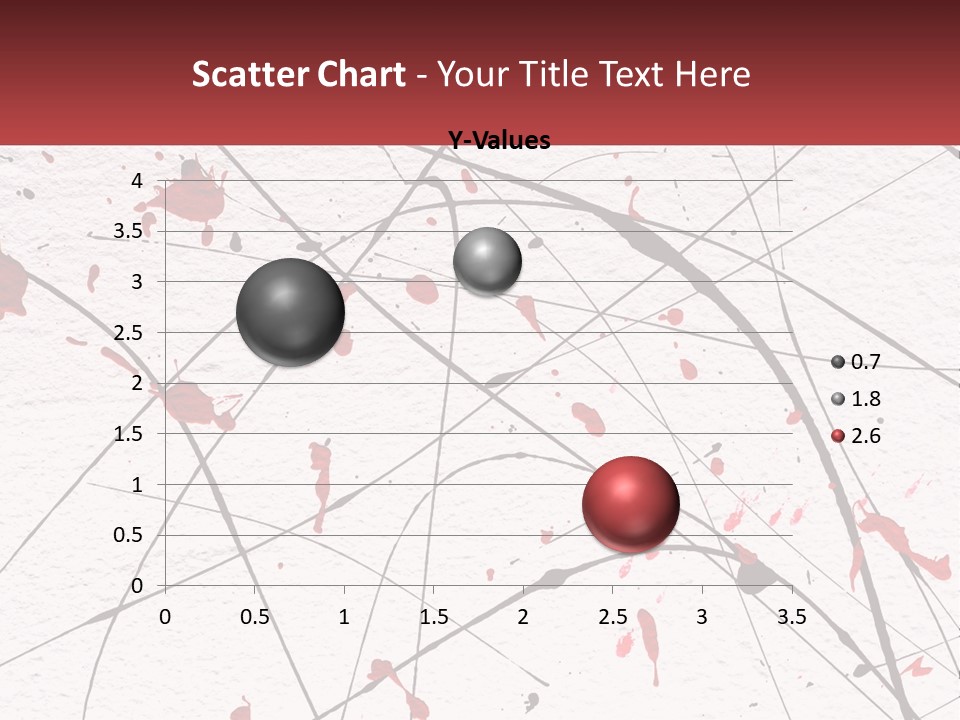 A White Wall With Red Paint Splattered On It PowerPoint Template