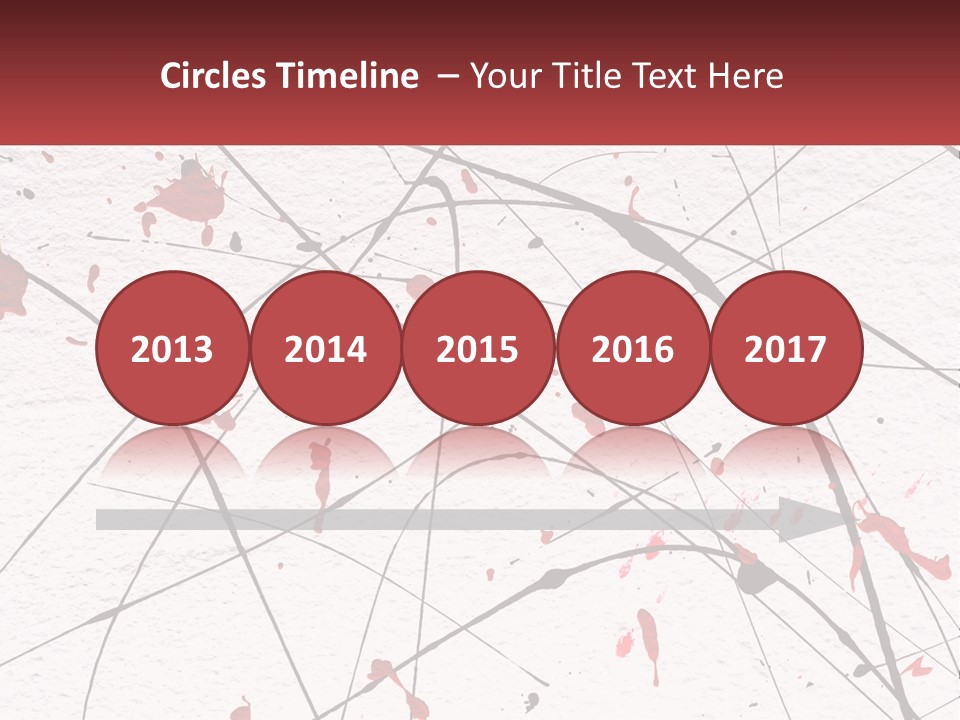 A White Wall With Red Paint Splattered On It PowerPoint Template