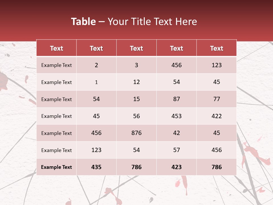 A White Wall With Red Paint Splattered On It PowerPoint Template