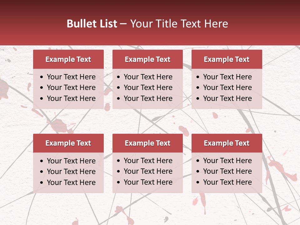 A White Wall With Red Paint Splattered On It PowerPoint Template