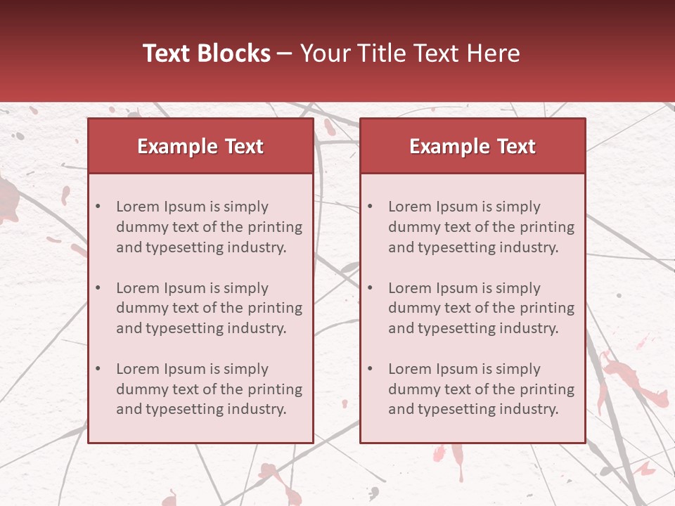 A White Wall With Red Paint Splattered On It PowerPoint Template