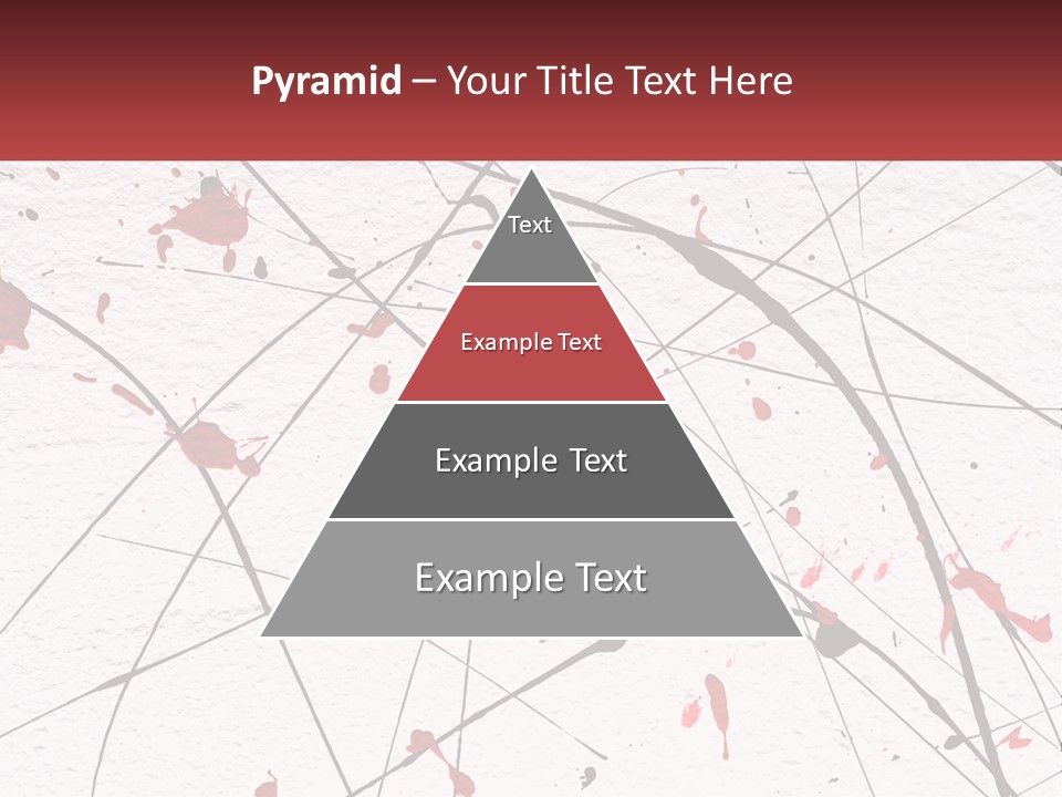 A White Wall With Red Paint Splattered On It PowerPoint Template