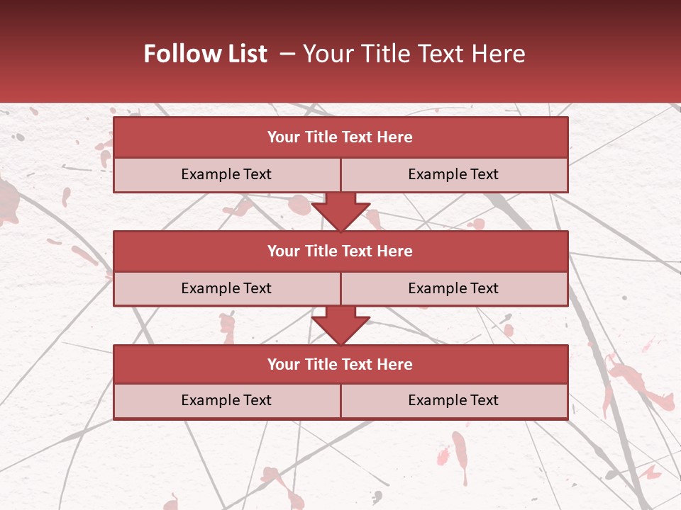 A White Wall With Red Paint Splattered On It PowerPoint Template