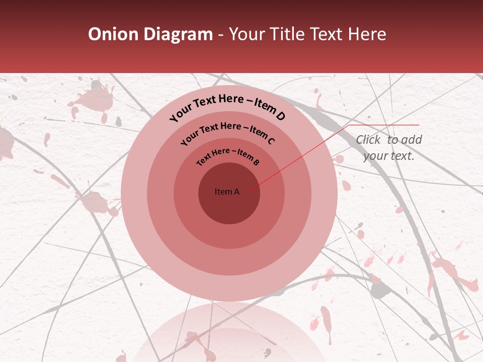 A White Wall With Red Paint Splattered On It PowerPoint Template