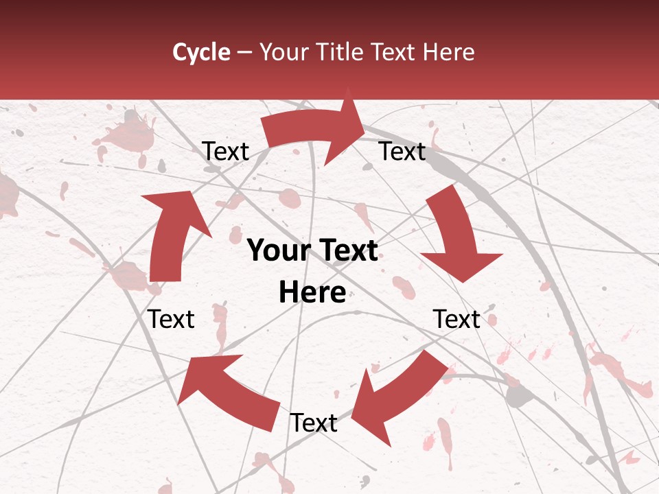 A White Wall With Red Paint Splattered On It PowerPoint Template