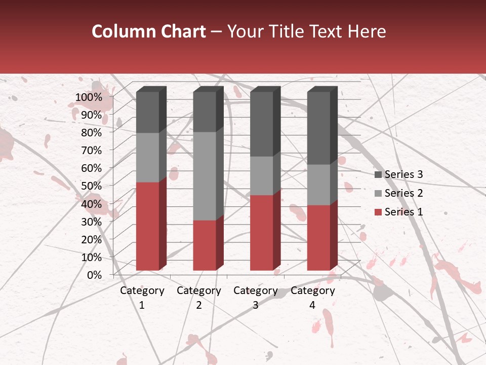 A White Wall With Red Paint Splattered On It PowerPoint Template