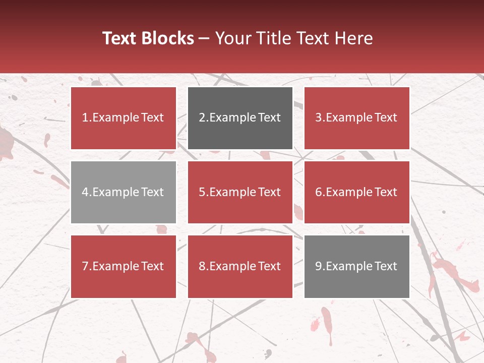 A White Wall With Red Paint Splattered On It PowerPoint Template