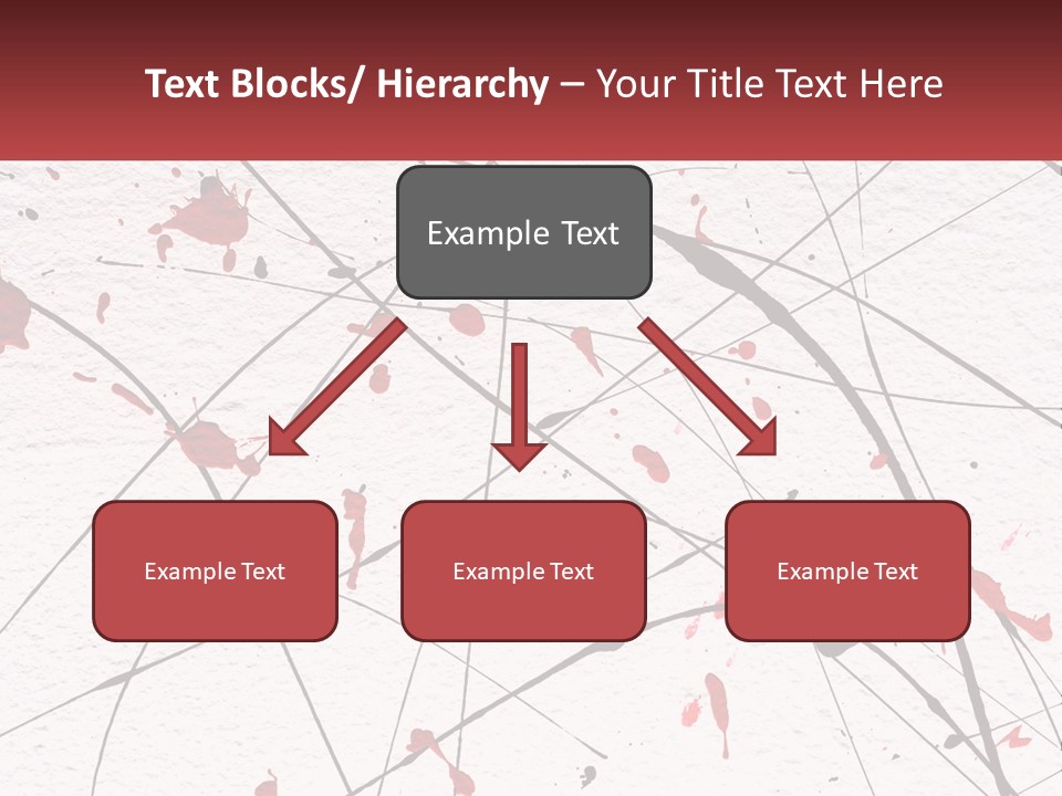 A White Wall With Red Paint Splattered On It PowerPoint Template