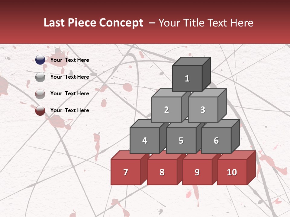A White Wall With Red Paint Splattered On It PowerPoint Template