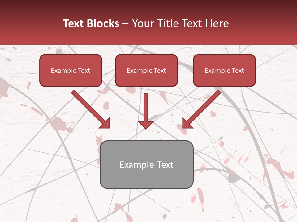 A White Wall With Red Paint Splattered On It PowerPoint Template