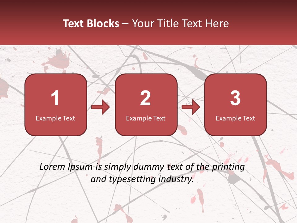 A White Wall With Red Paint Splattered On It PowerPoint Template