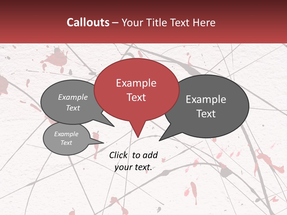 A White Wall With Red Paint Splattered On It PowerPoint Template