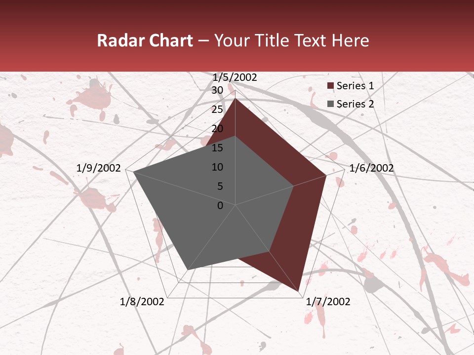 A White Wall With Red Paint Splattered On It PowerPoint Template