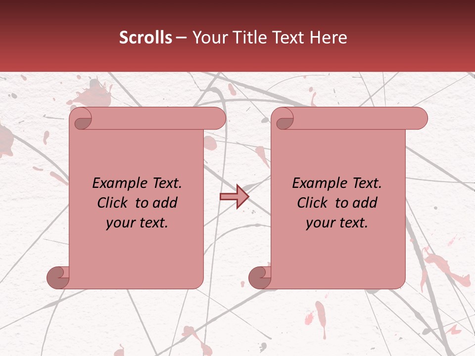 A White Wall With Red Paint Splattered On It PowerPoint Template