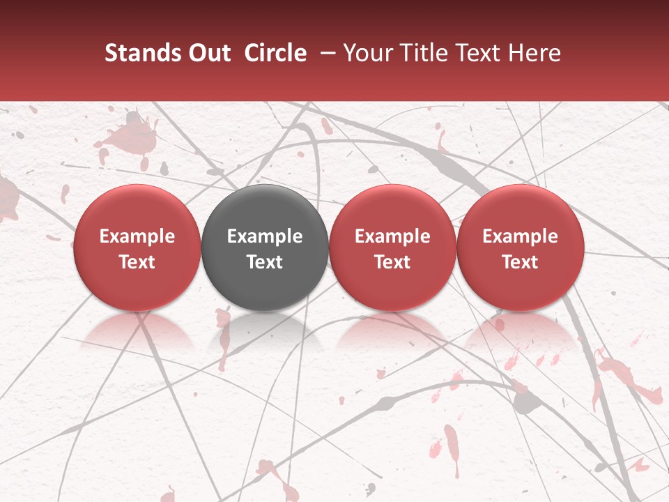 A White Wall With Red Paint Splattered On It PowerPoint Template