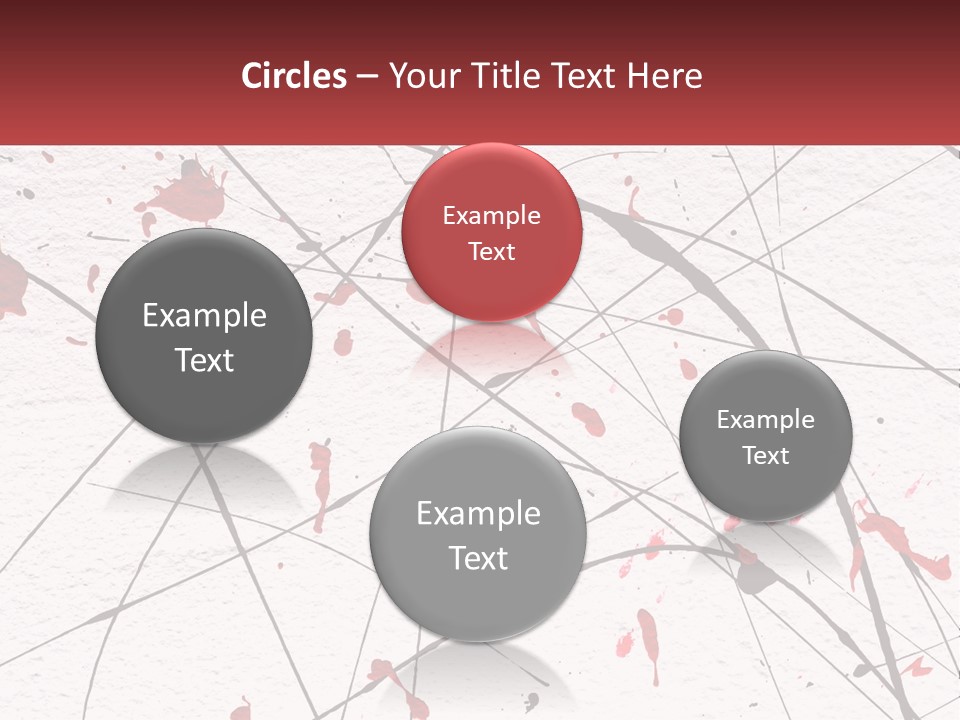 A White Wall With Red Paint Splattered On It PowerPoint Template