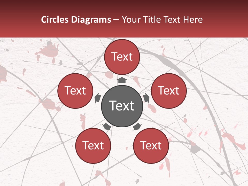 A White Wall With Red Paint Splattered On It PowerPoint Template