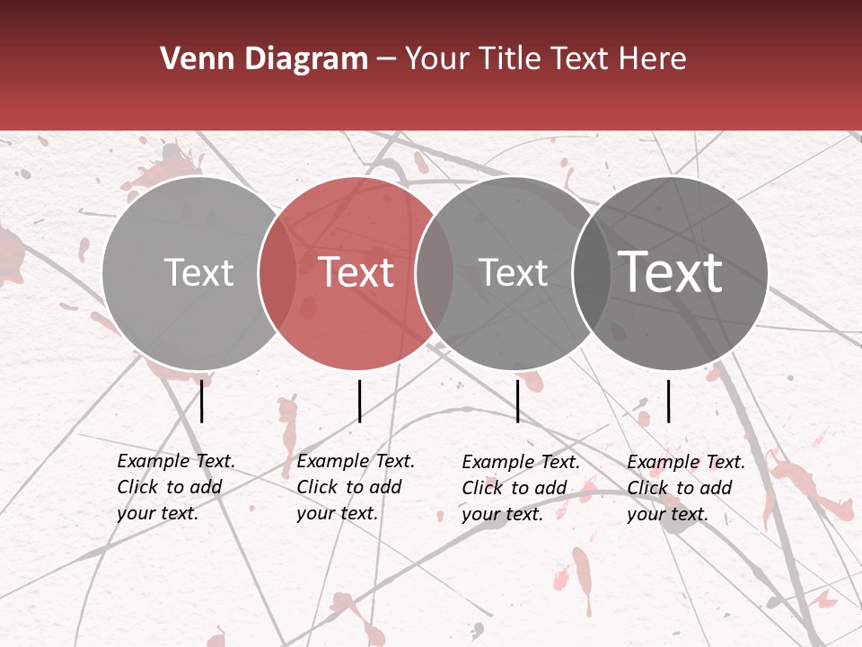 A White Wall With Red Paint Splattered On It PowerPoint Template