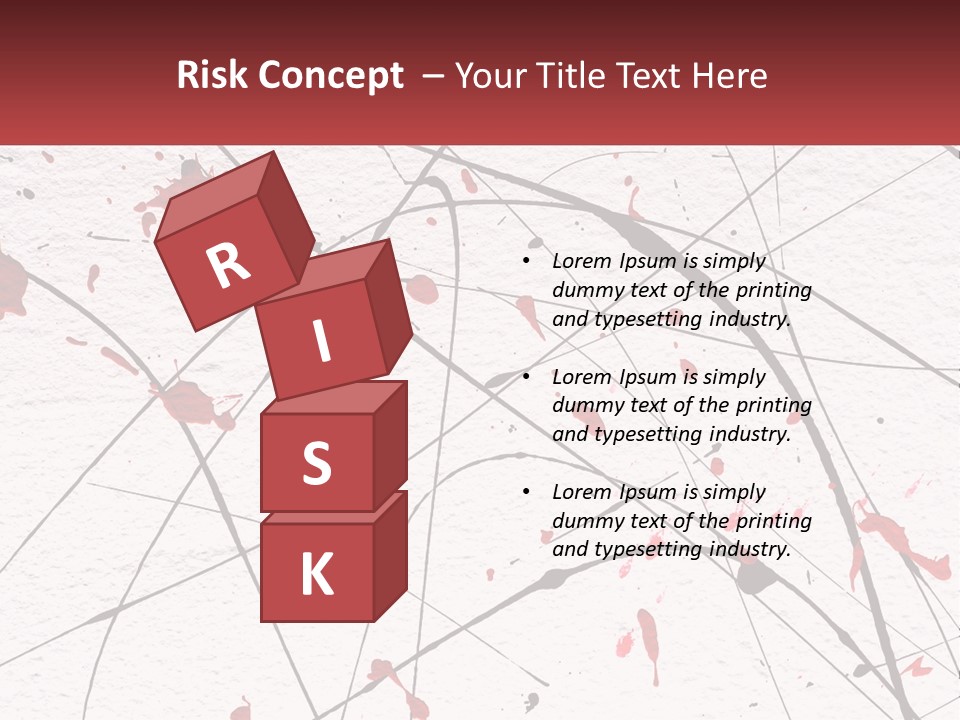 A White Wall With Red Paint Splattered On It PowerPoint Template