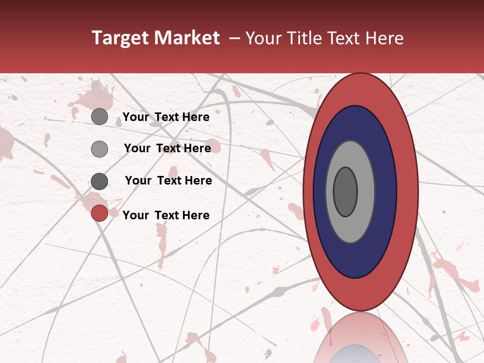 A White Wall With Red Paint Splattered On It PowerPoint Template