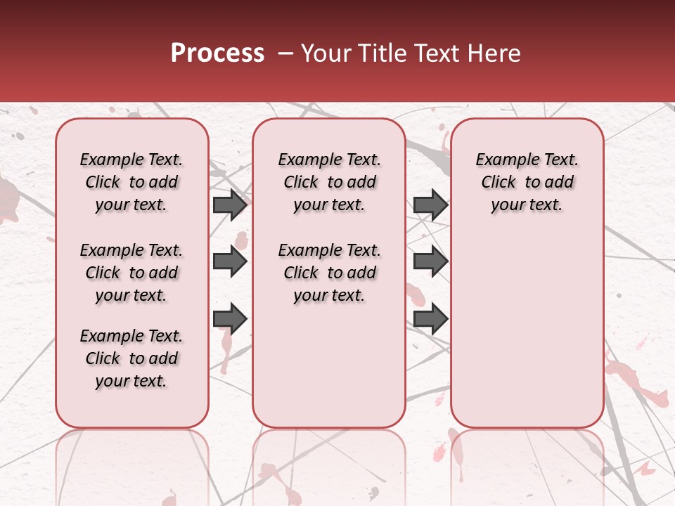 A White Wall With Red Paint Splattered On It PowerPoint Template