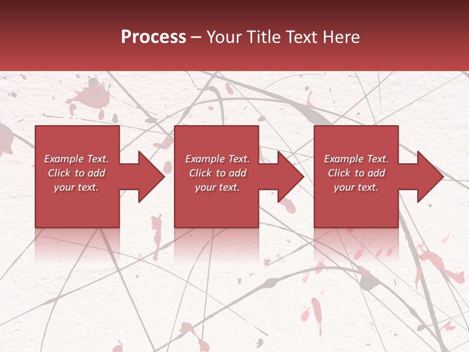 A White Wall With Red Paint Splattered On It PowerPoint Template