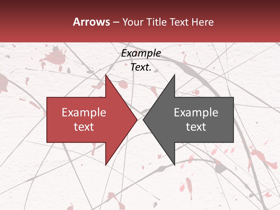 A White Wall With Red Paint Splattered On It PowerPoint Template