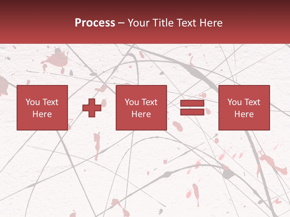 A White Wall With Red Paint Splattered On It PowerPoint Template