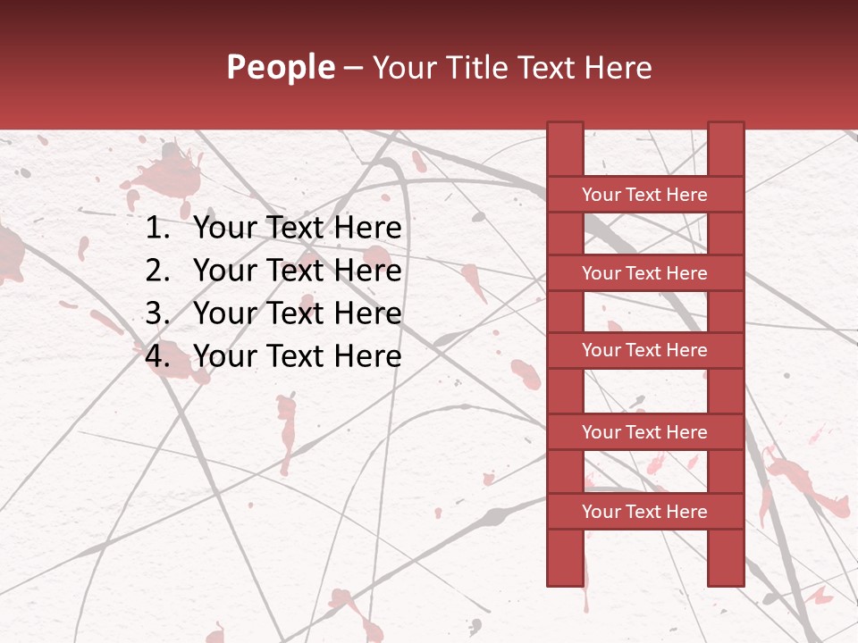 A White Wall With Red Paint Splattered On It PowerPoint Template