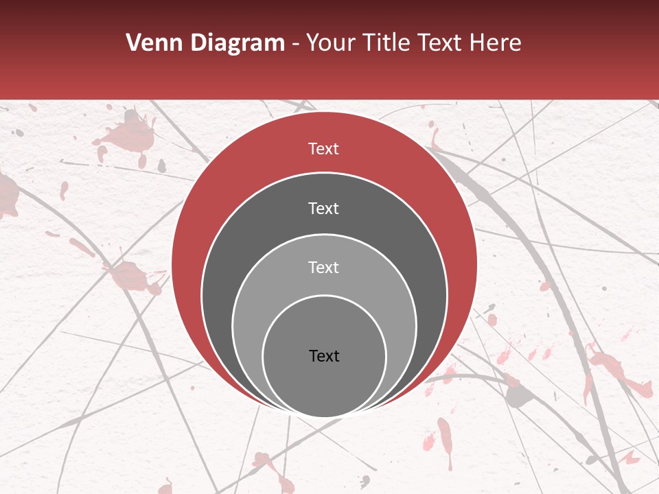 A White Wall With Red Paint Splattered On It PowerPoint Template
