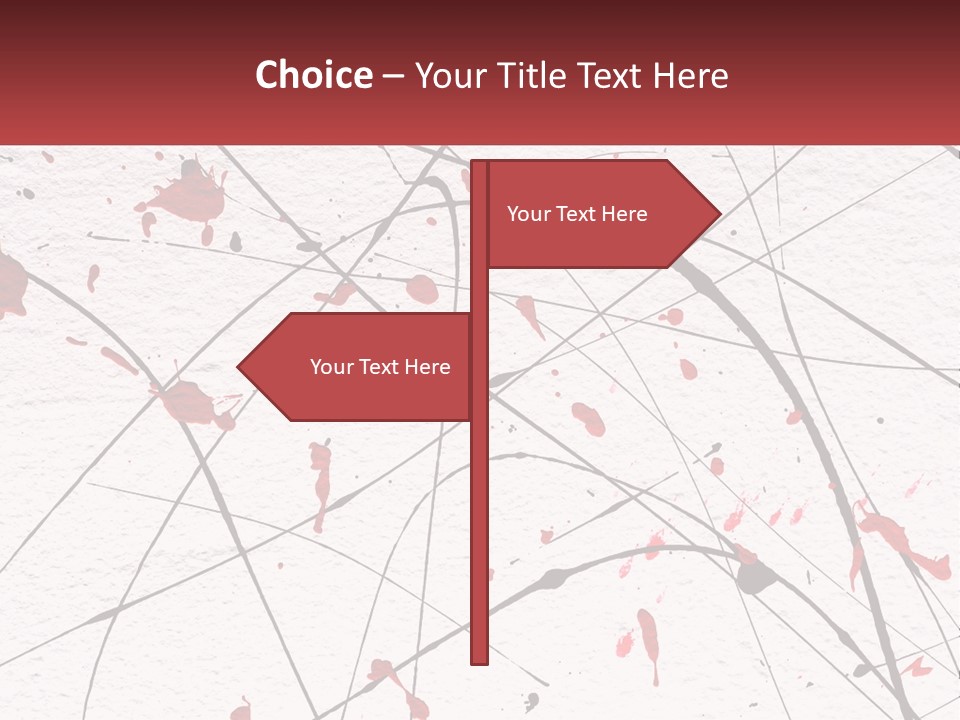 A White Wall With Red Paint Splattered On It PowerPoint Template