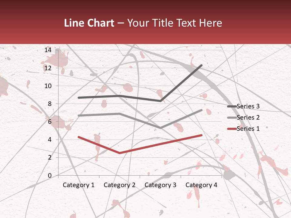A White Wall With Red Paint Splattered On It PowerPoint Template
