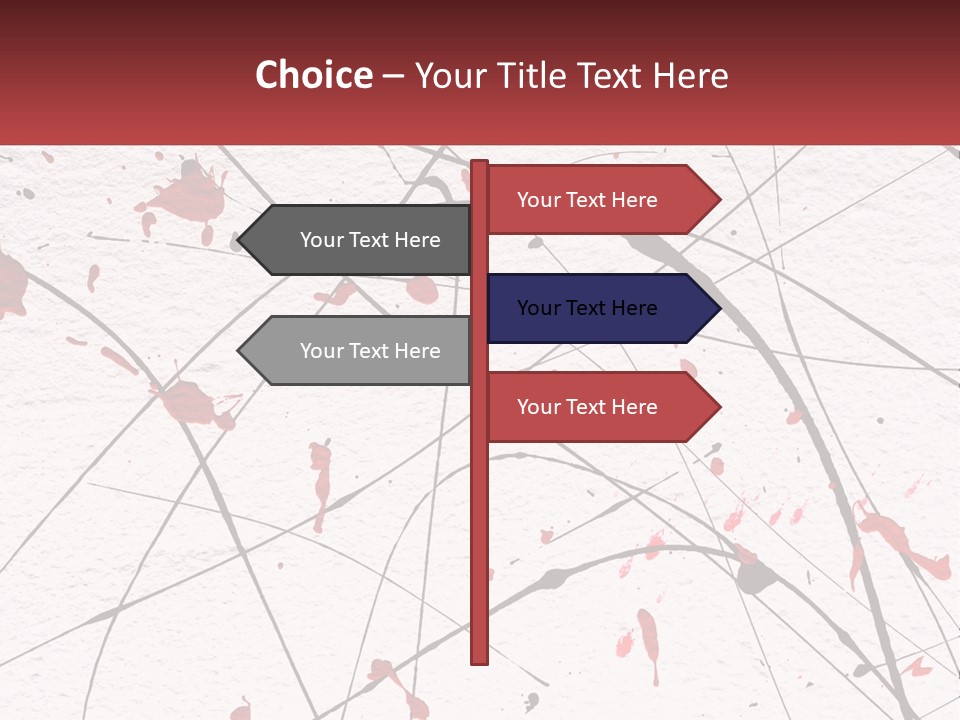 A White Wall With Red Paint Splattered On It PowerPoint Template