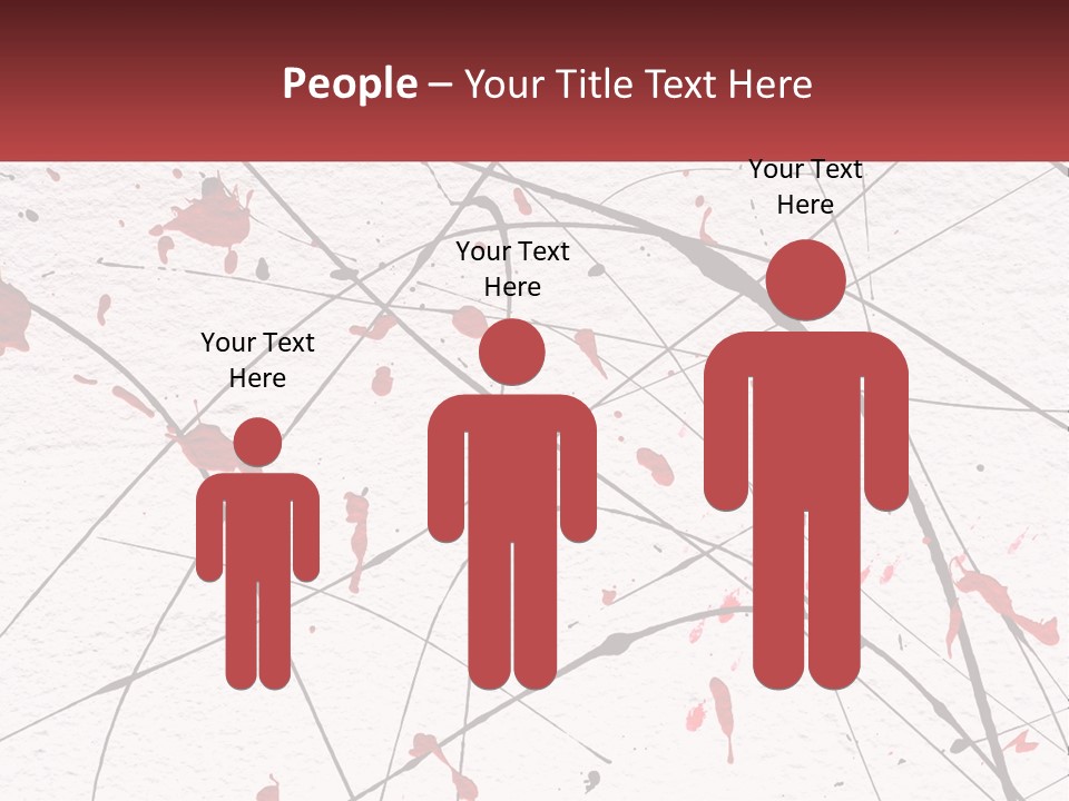 A White Wall With Red Paint Splattered On It PowerPoint Template