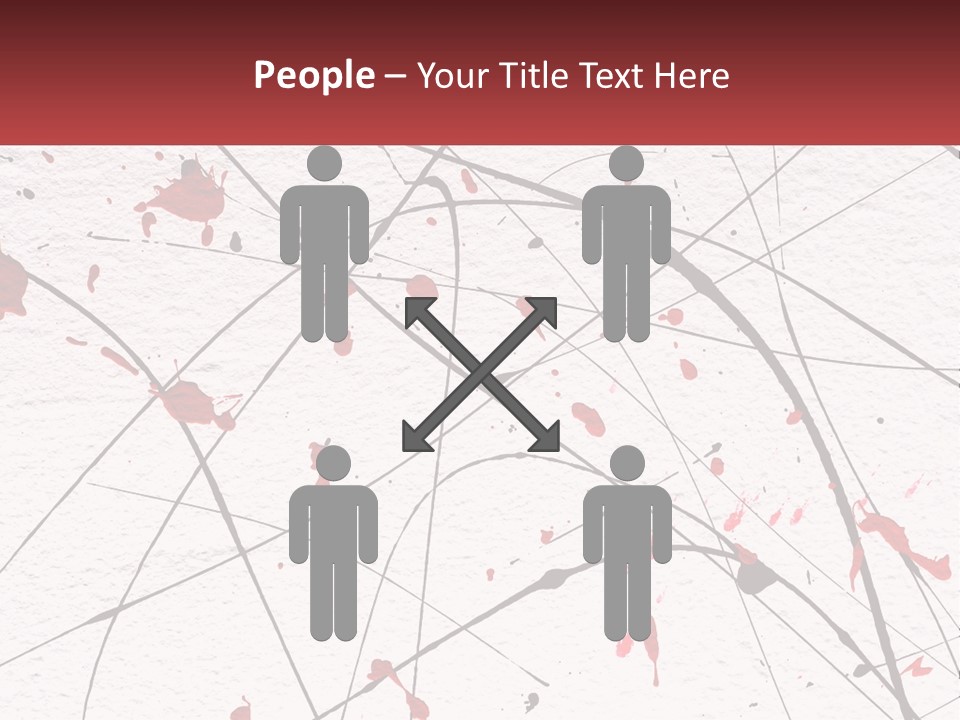 A White Wall With Red Paint Splattered On It PowerPoint Template