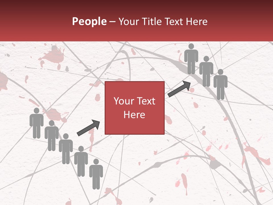 A White Wall With Red Paint Splattered On It PowerPoint Template