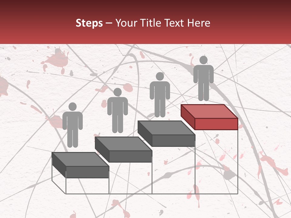 A White Wall With Red Paint Splattered On It PowerPoint Template